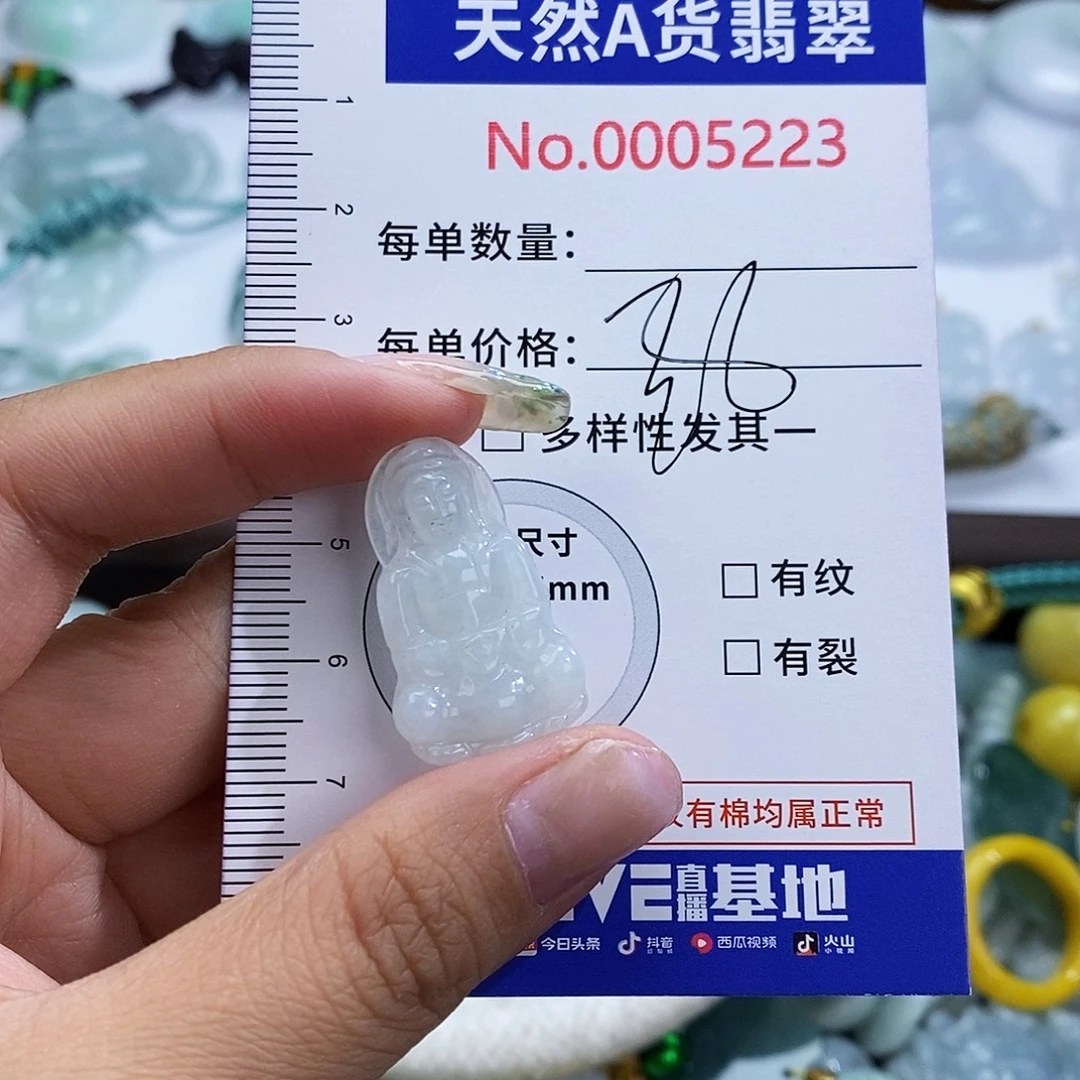 翡翠未镶嵌颈饰5223