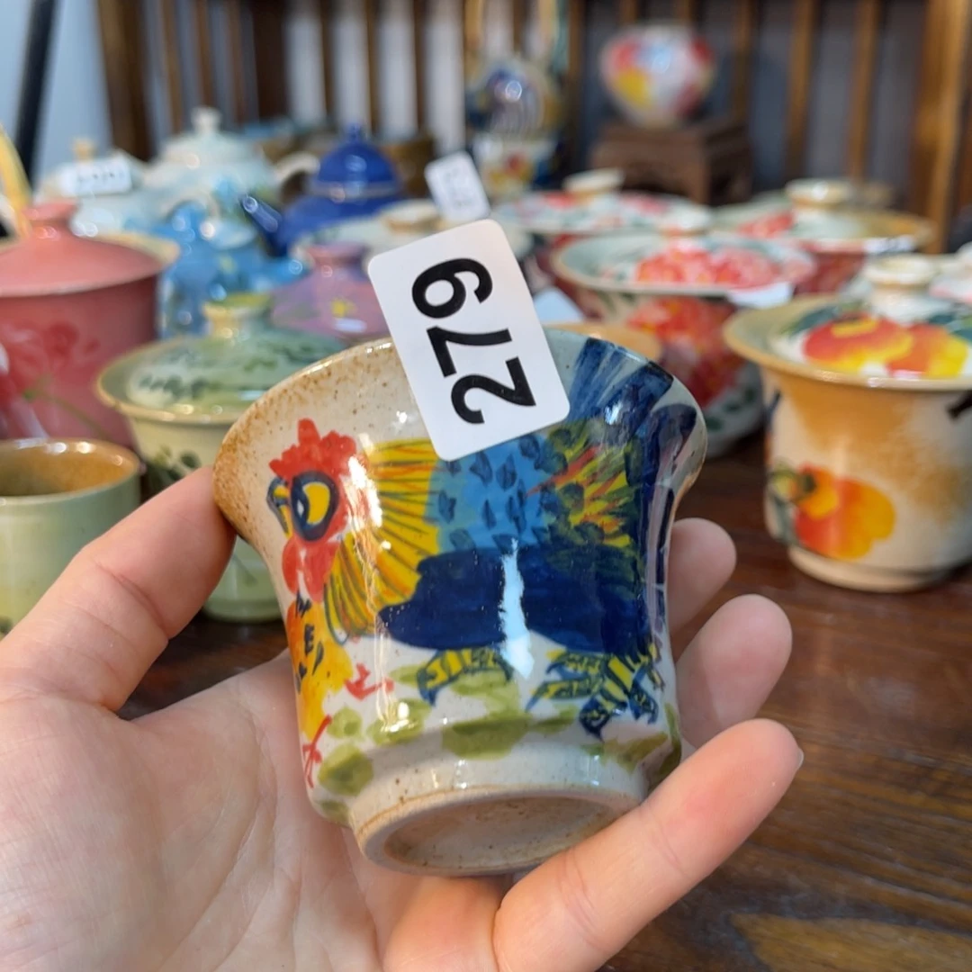 杯素浅陶瓷手工手绘