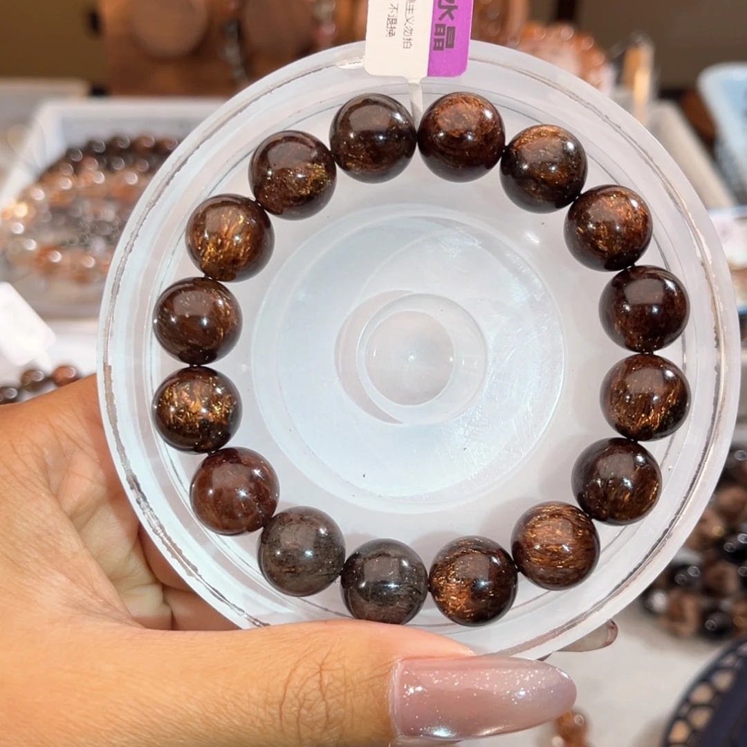 水晶未镶嵌手链黑金超13m