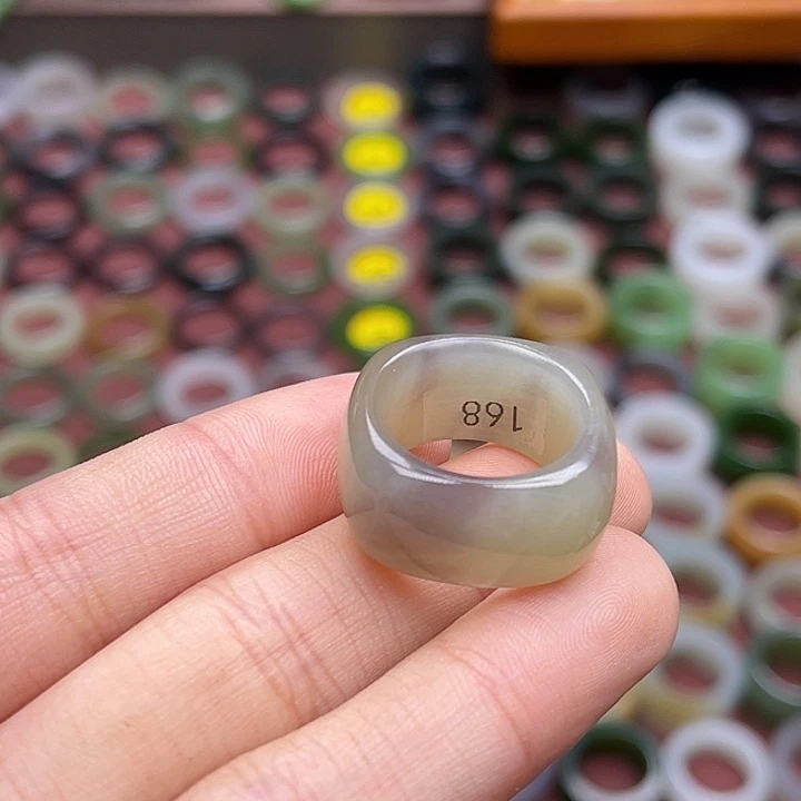 和田玉戒指未镶嵌16.9 莫奈花园 无鉴赏