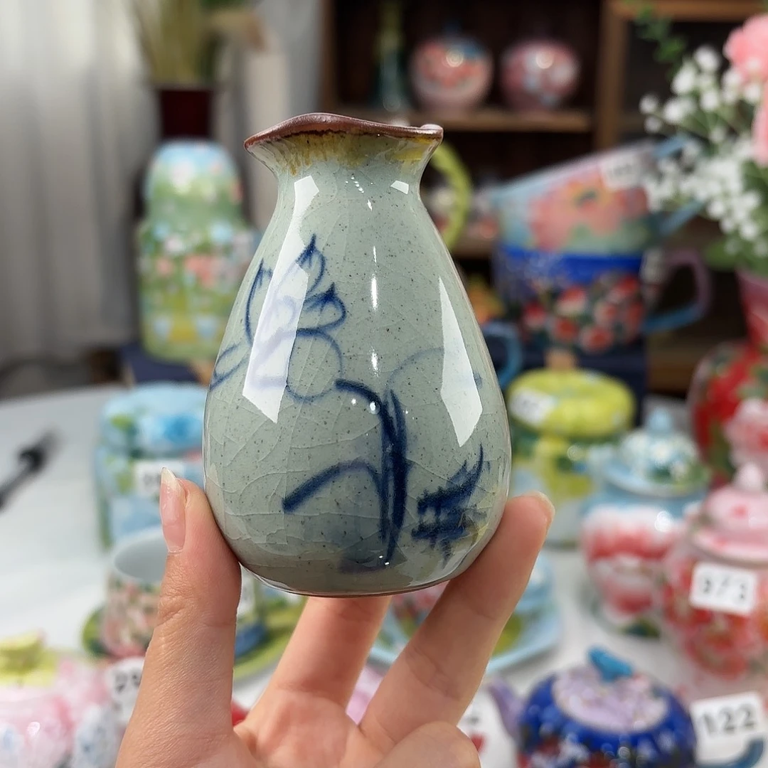瓷片景德镇手绘高温釉下彩陶瓷茶具