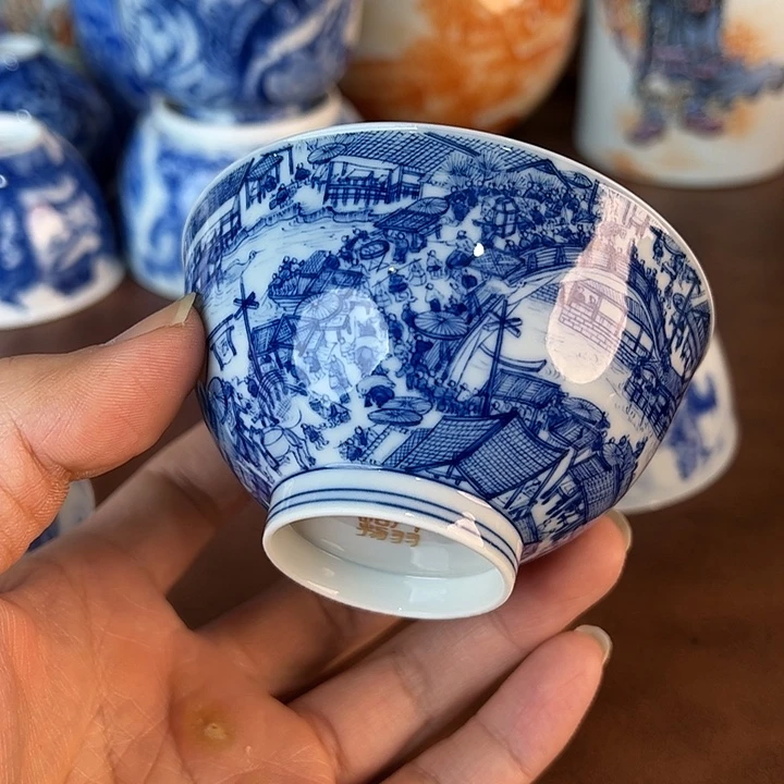 大***球瓷片景德镇全手工手绘陶瓷