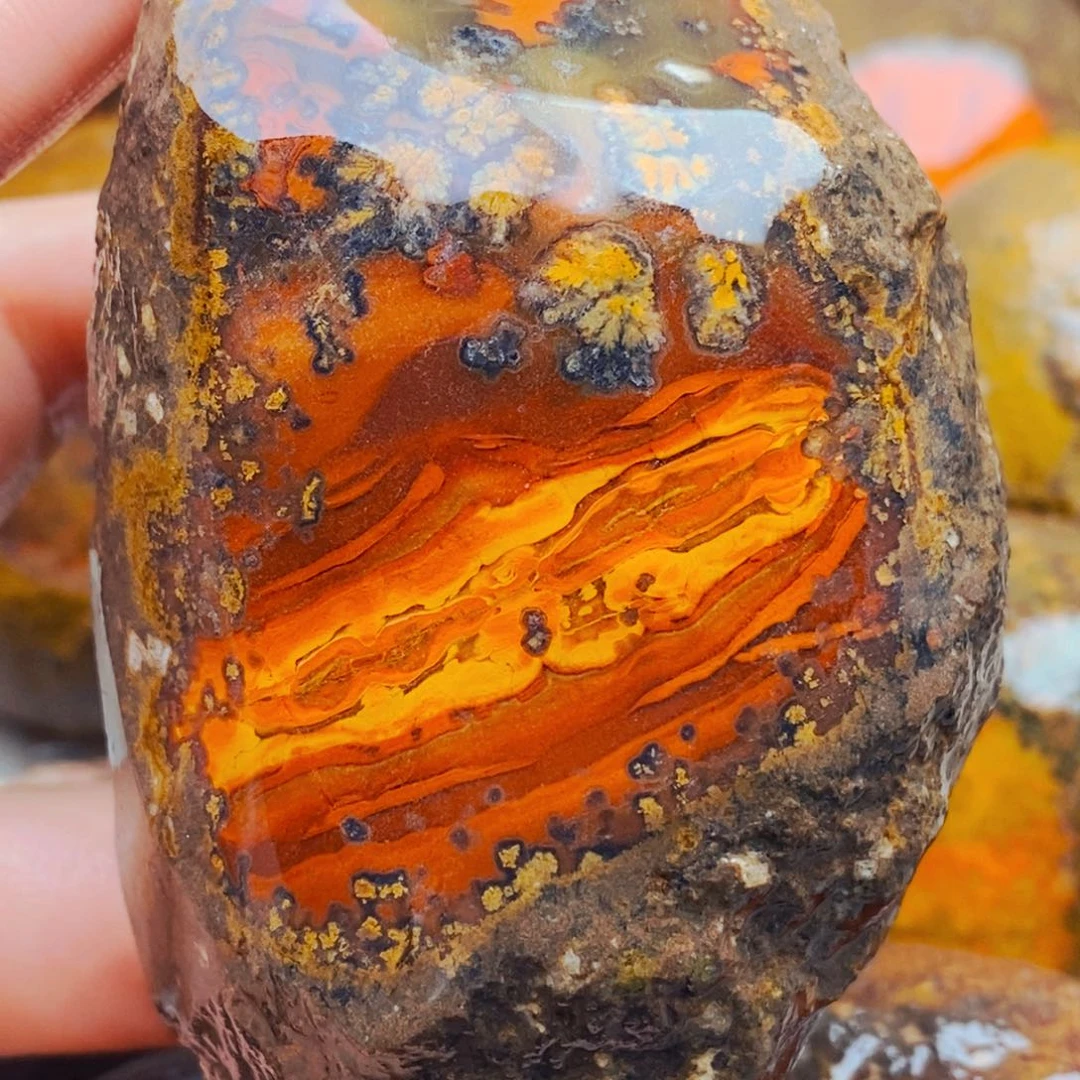 未镶嵌定制玛瑙农**拳战国红打磨不退不换