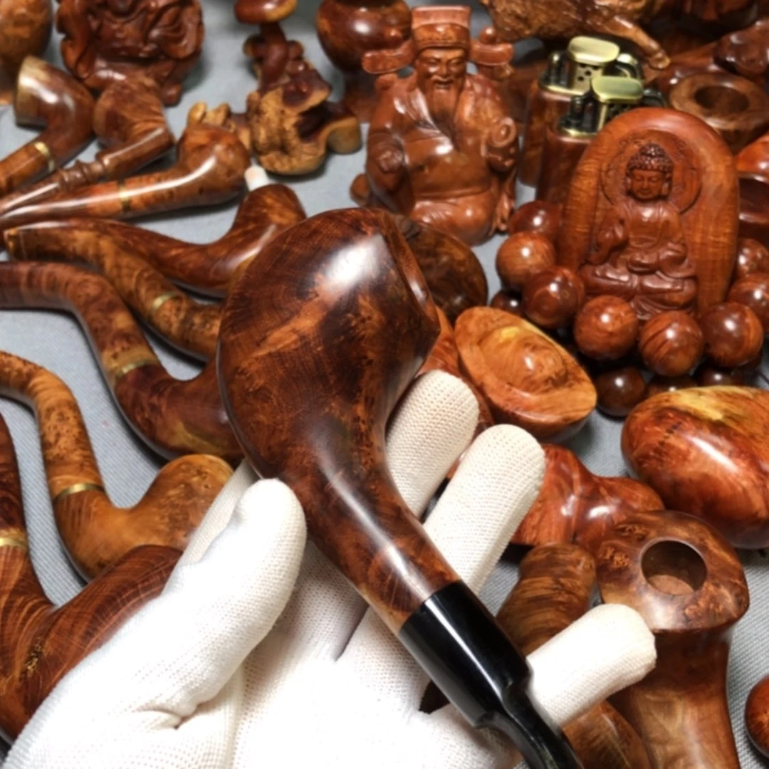 【闪购商品】木麻梨疙瘩火琉璃摆件
