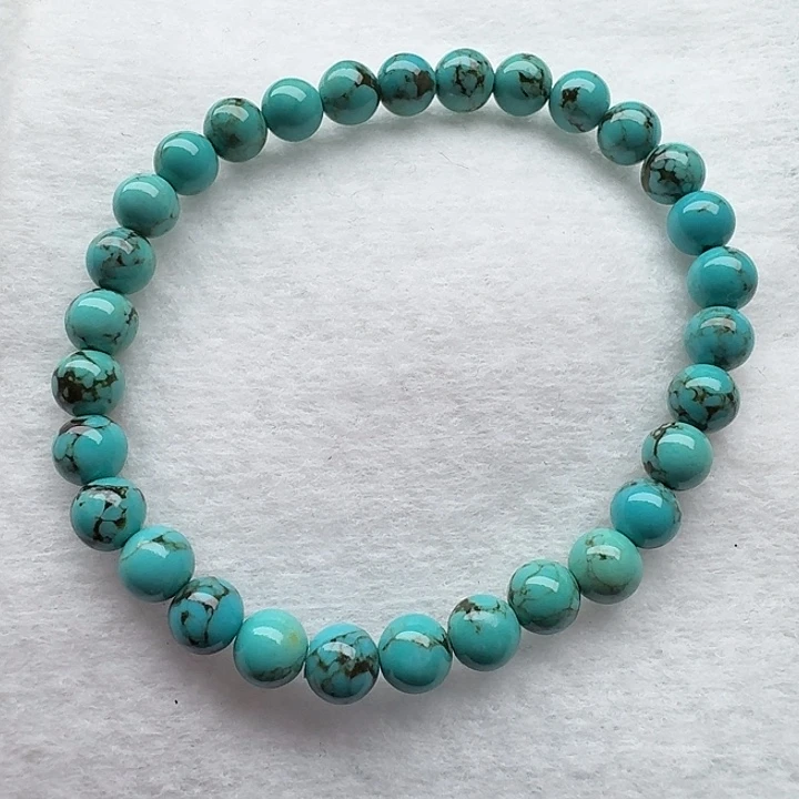 尺寸：6➕绿网花纹圆珠手串