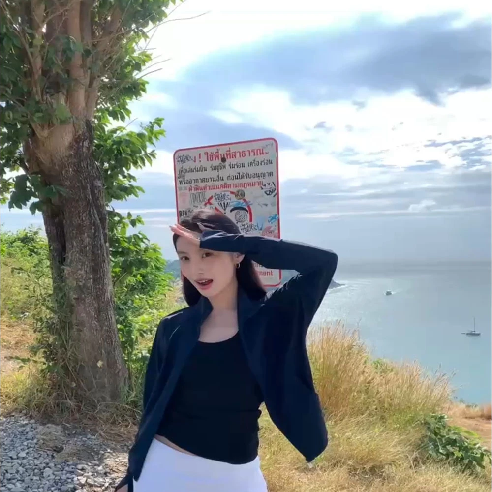 防晒衣立领宽松抽绳女外套新款紫外线防晒服原纱速干外套