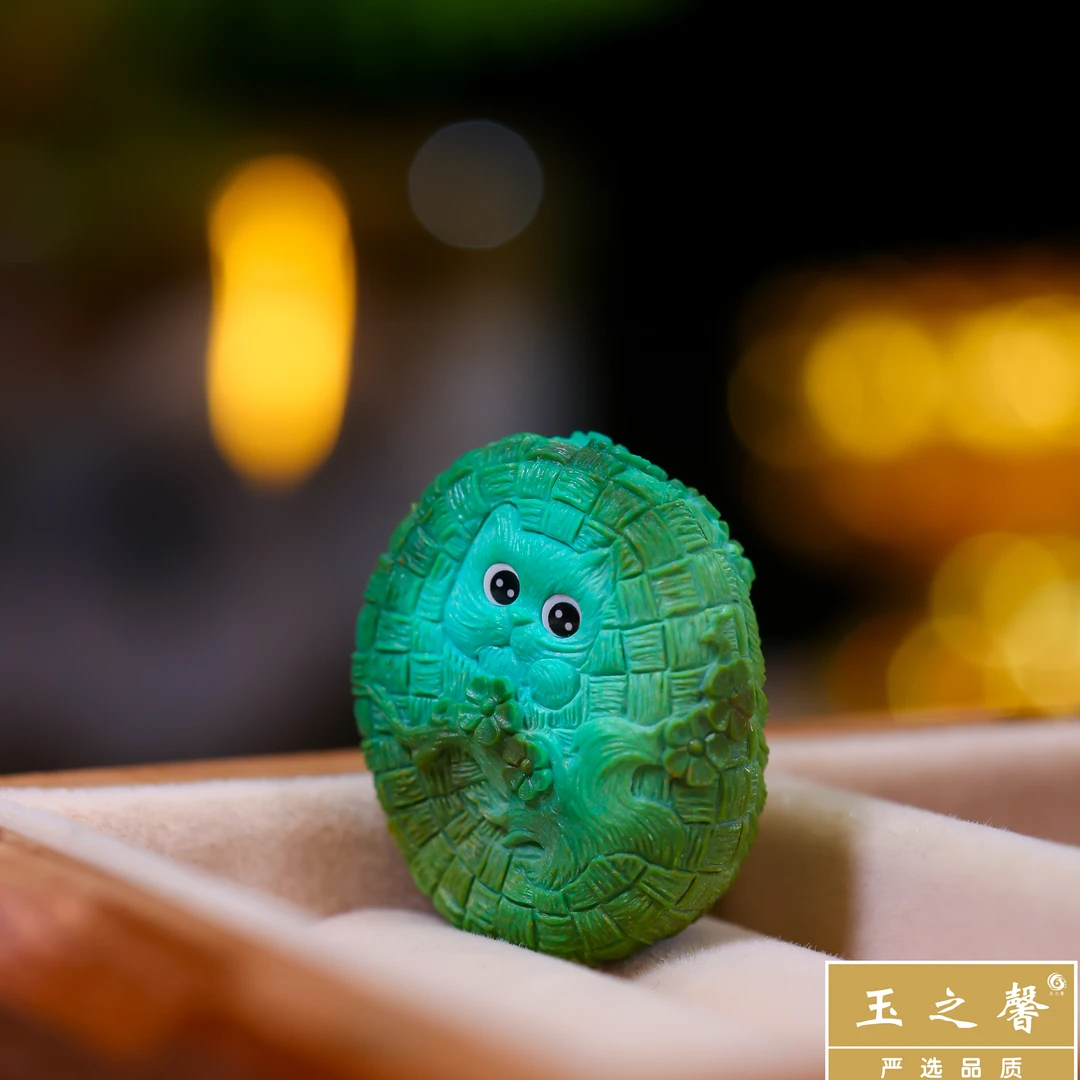 【玉之馨严选】原创轻奢招财猫吊坠湖北十堰原矿纯天然精致精美百搭
