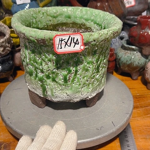 粗陶花盆手工花盆制作就这样