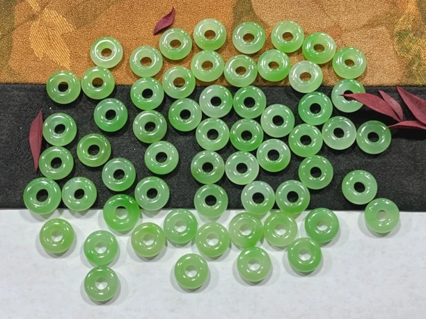 碧玉乌兰乌德双色甜甜圈平安环尺寸12mm（多样性发货拍一发一）