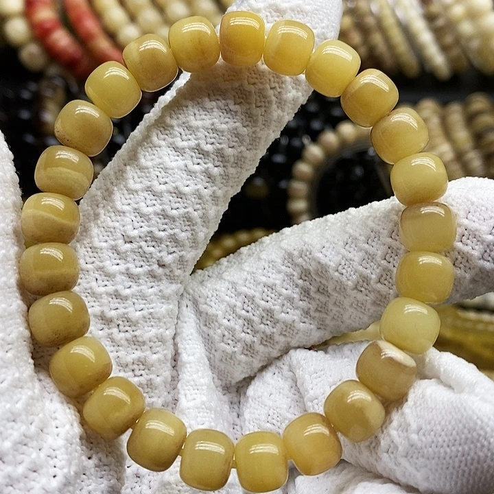 牛骨手串/手链马骨9毫米老黄料手串