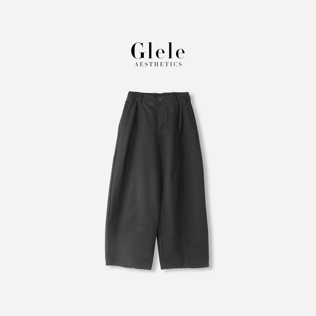 Glele私服「万里挑一西装裤」遮胯显瘦25秋冬季阔腿高腰直筒长裤