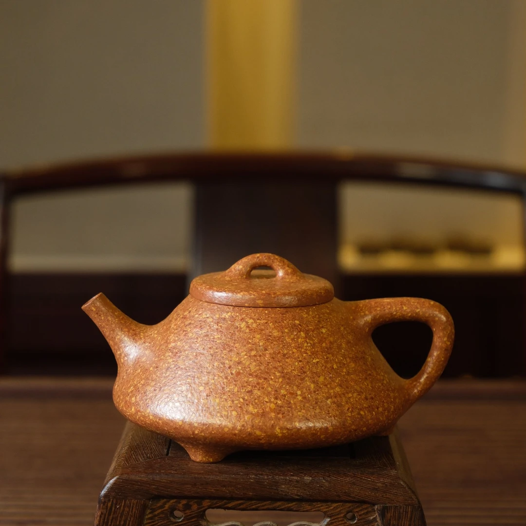 【子治石瓢】0添加 毕业级原矿降坡泥全手工制作180cc紫砂壶