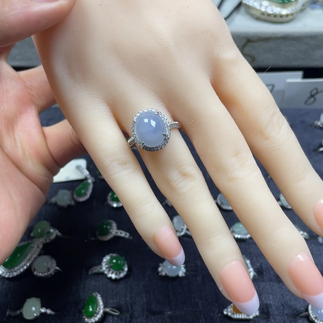 翡翠银S925镶嵌戒指