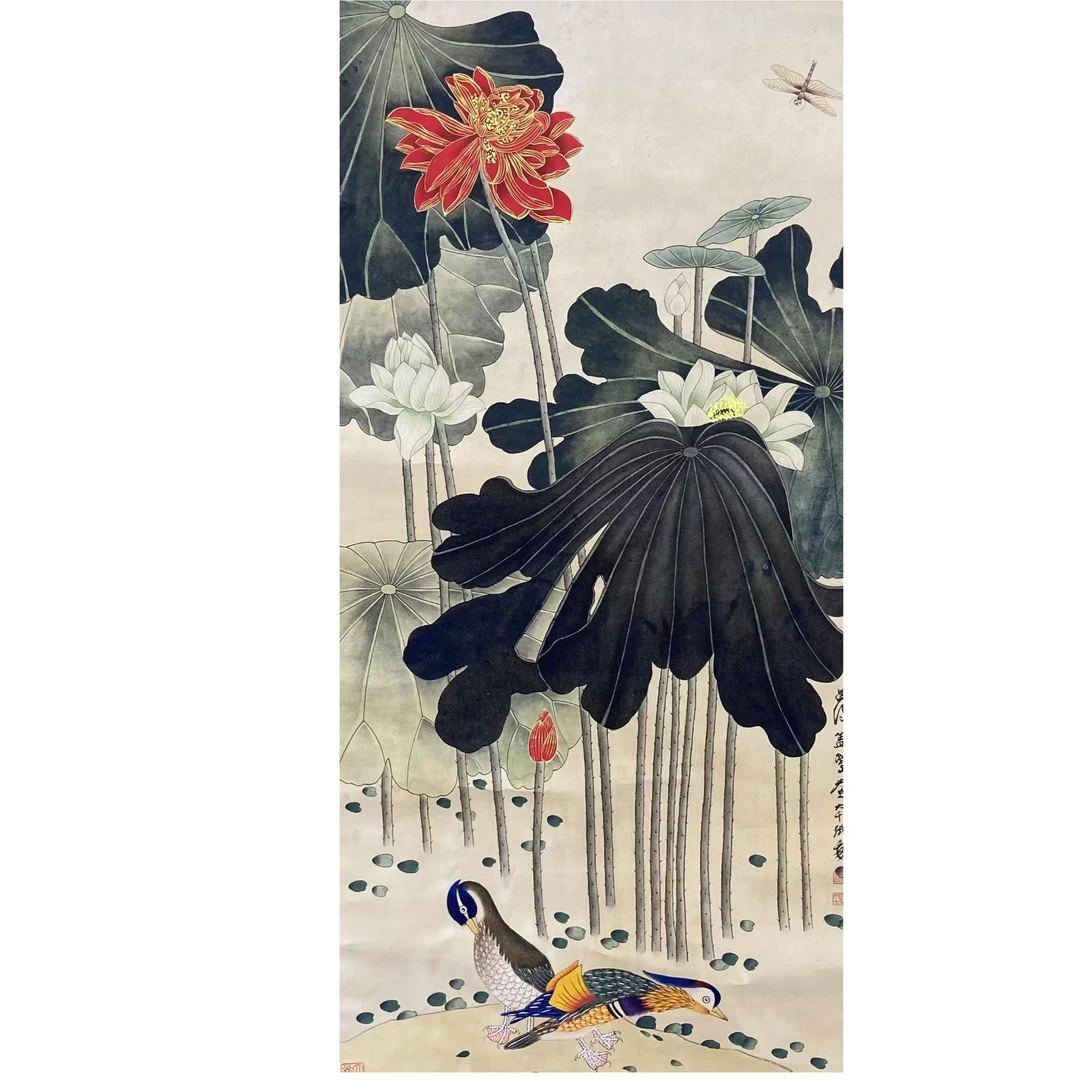 张DQ 花鸟立轴135 65 7.8平尺