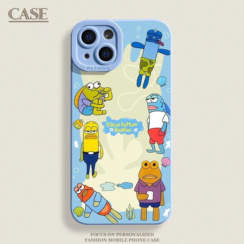 比奇堡小丑鱼适用iPhone16ProMax手机壳15苹果14软13瞳影12磨砂11