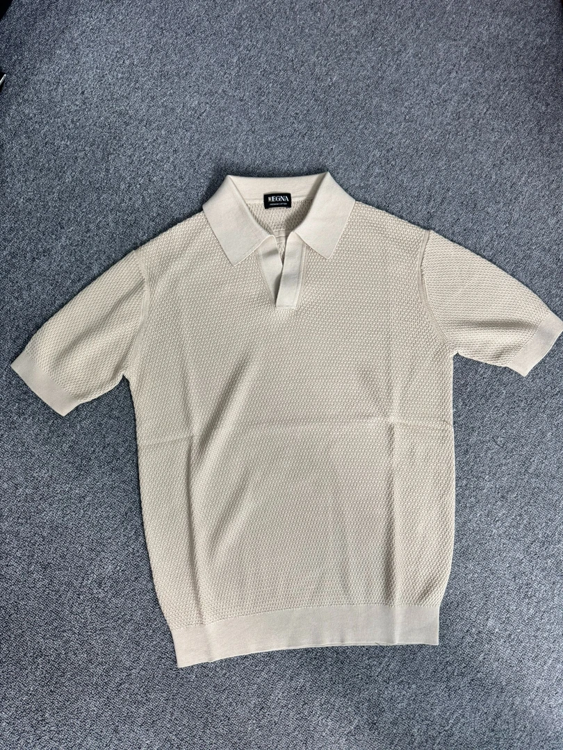 杰家意式老钱风奢华菠萝针海鸥领男士夏季短袖polo衫