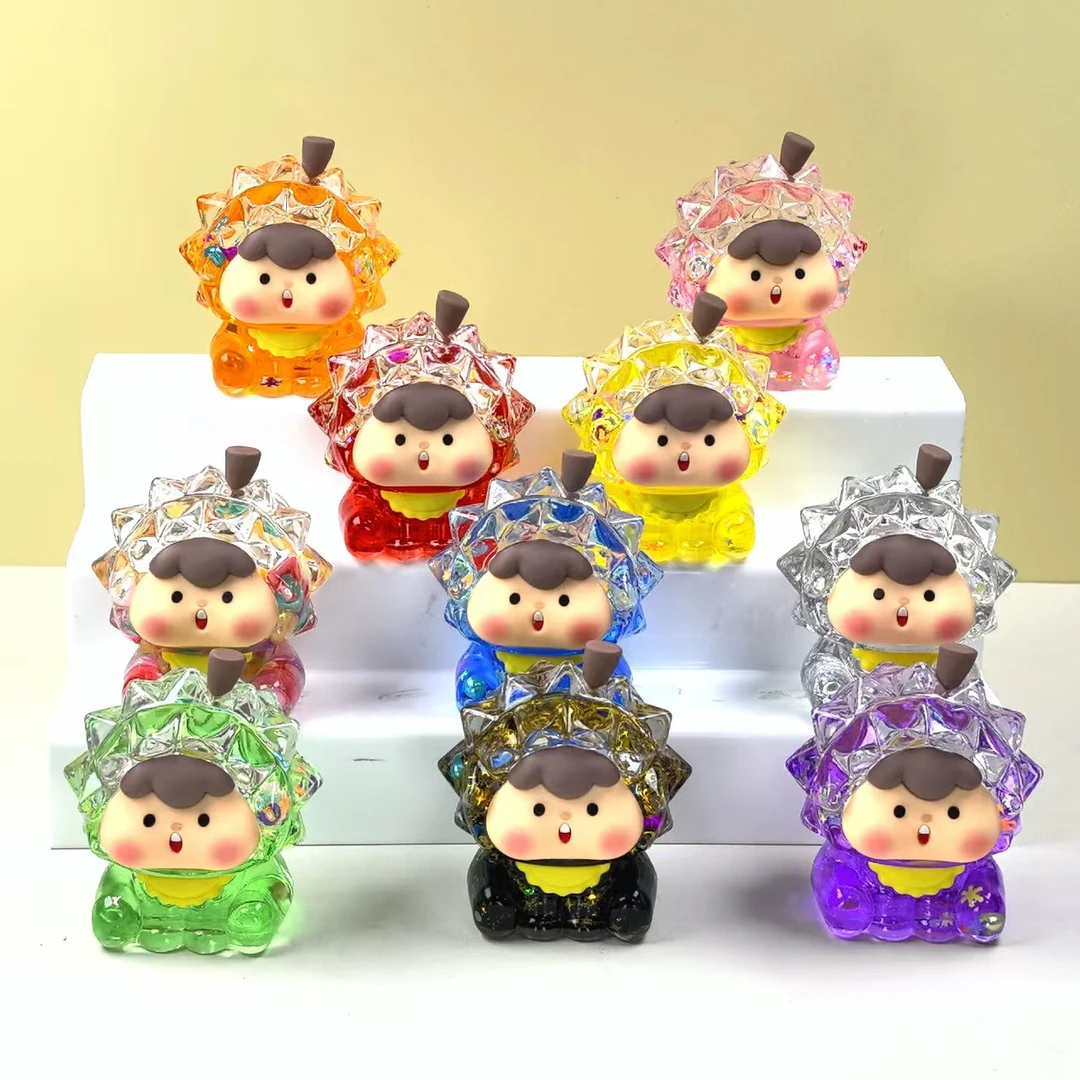 （直播拆）巨无霸泡珠榴莲水果崽崽对对碰可爱diy摆件水果妹8.2cm