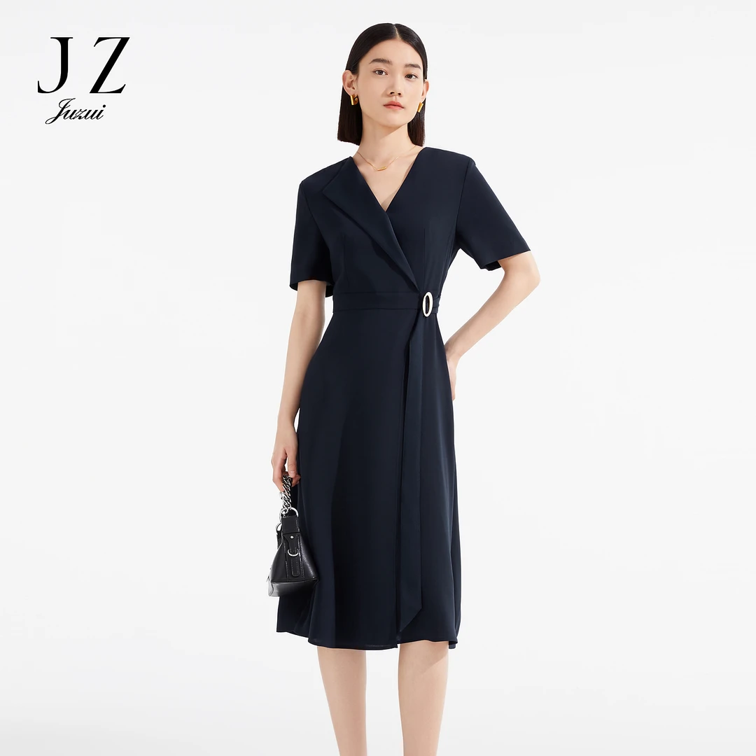 JZ玖姿商场同款通勤风连衣裙女装夏季新款优雅裙子JWCX50001