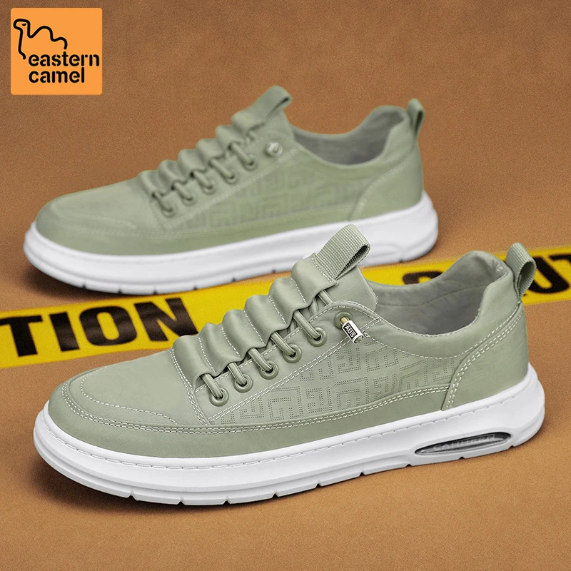 东方骆驼男鞋2025秋季软底冰丝布休闲板鞋百搭舒适一脚蹬休闲单鞋