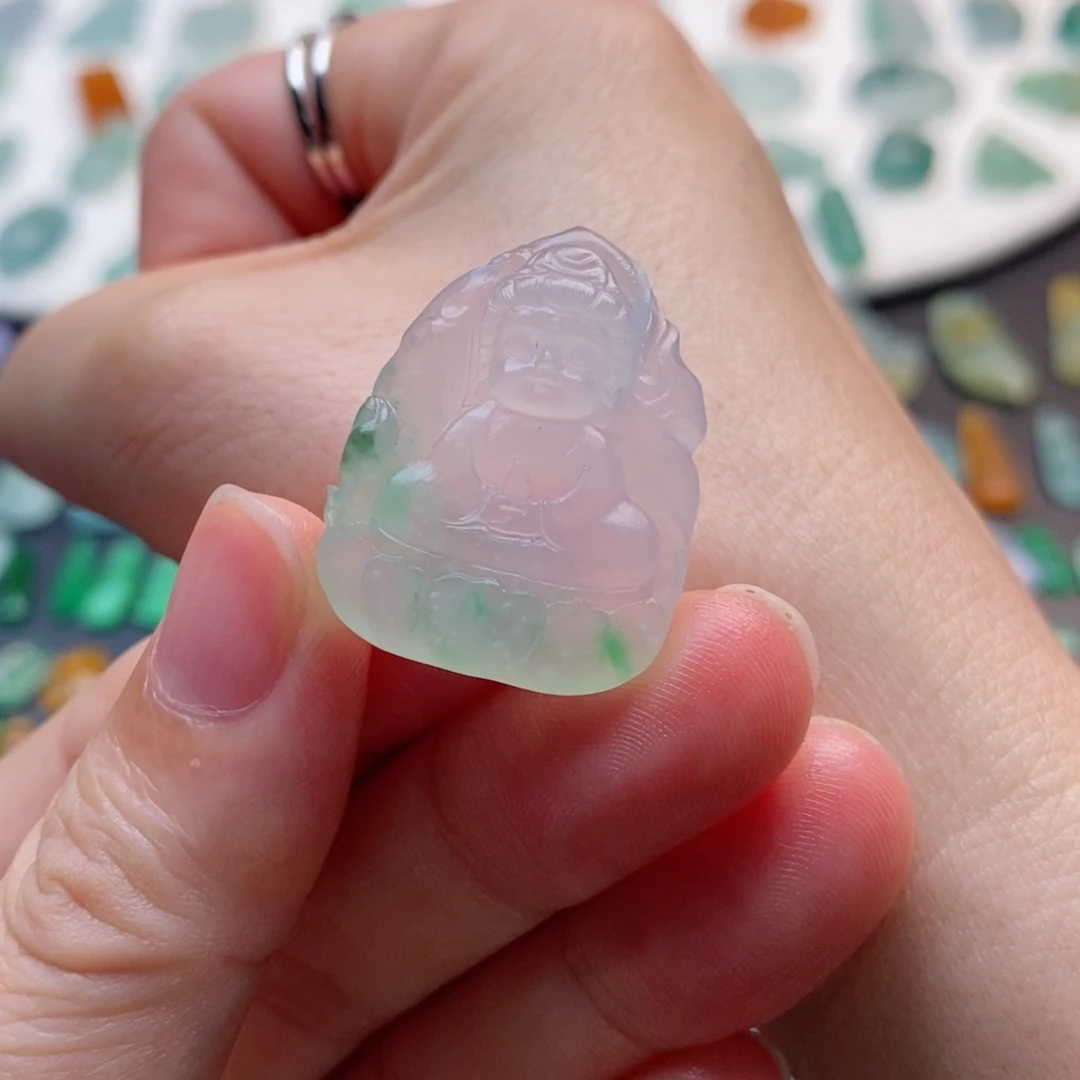 定制翡翠未镶嵌宝宝佛