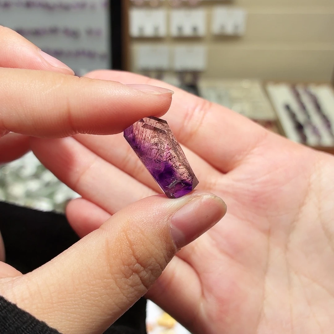 吊坠(不含链)水晶未镶嵌福利款 紫超七 打孔定制不退换