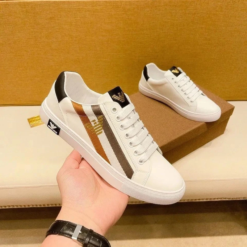 欧洲站高端板鞋男士轻奢小白鞋上班男鞋时尚透气百搭男款休闲鞋子