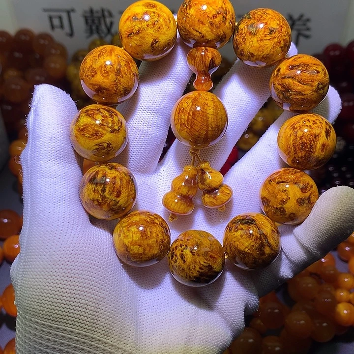 松木（琥珀木）手串/手链2.0 满留疤高货