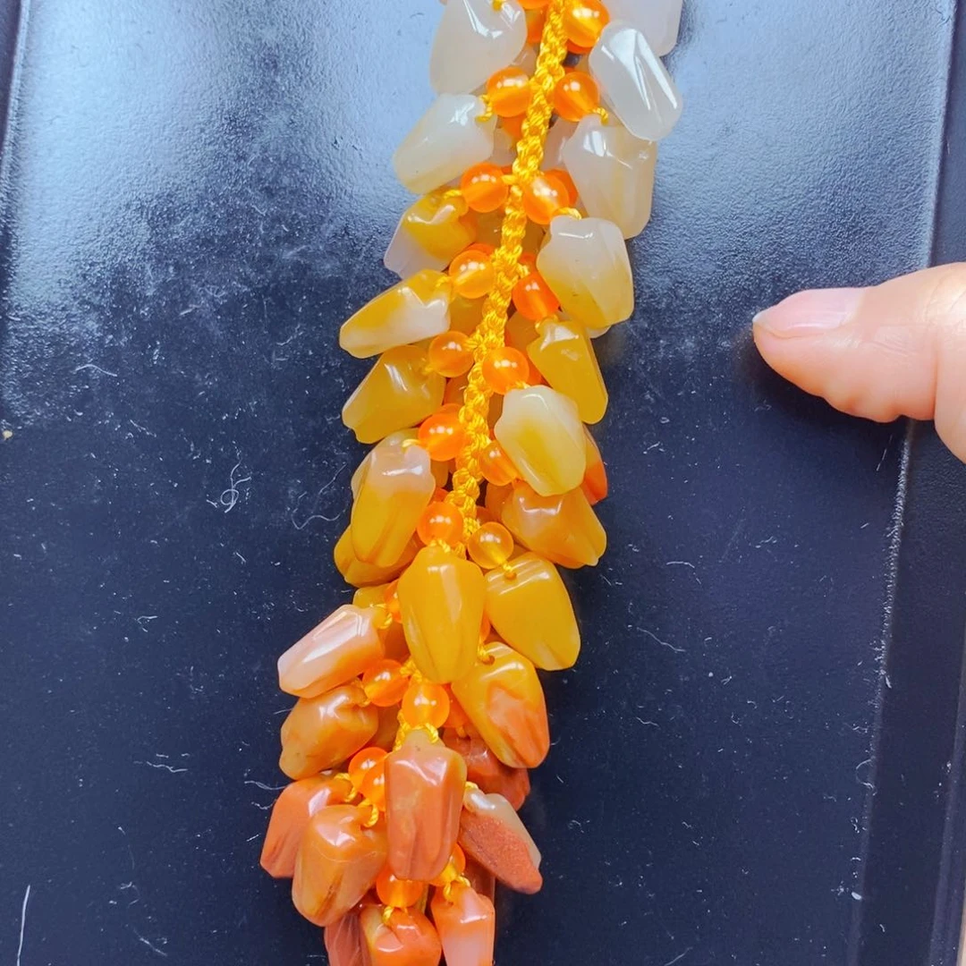 石英质玉（黄龙玉）未镶嵌吊坠(不含链)