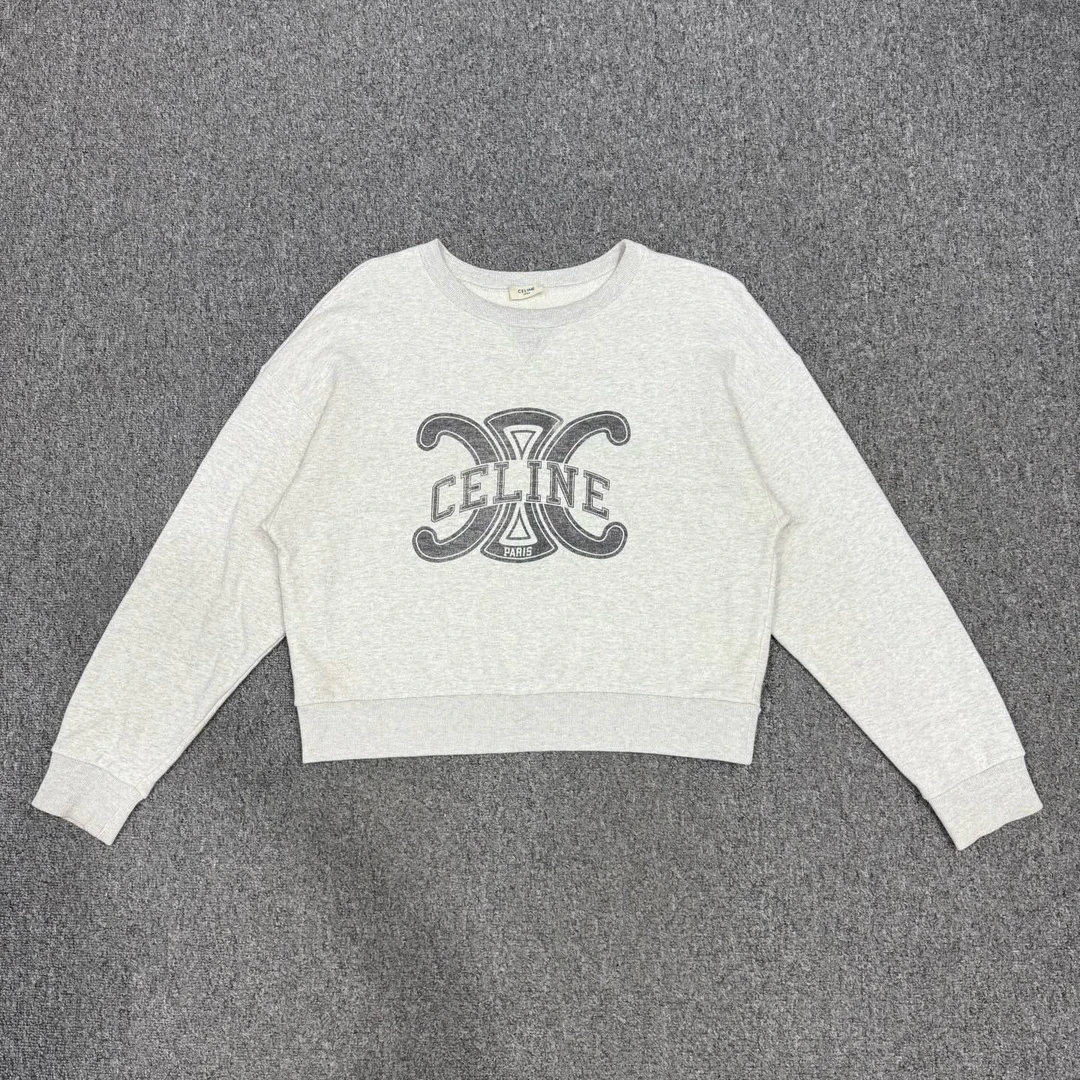 99新 Celine/思琳 14008255 nz Celine赛琳 灰色凯旋门卫衣 M码