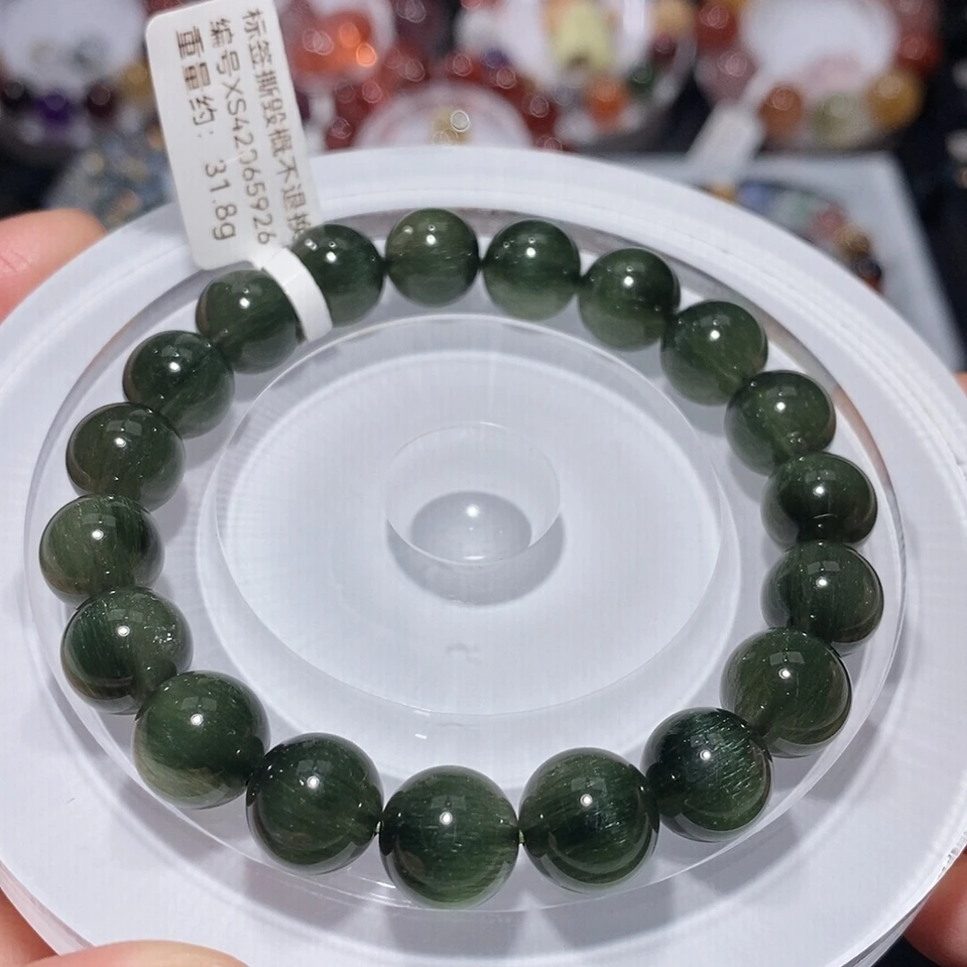 水晶手链未镶嵌F绿发晶10.5