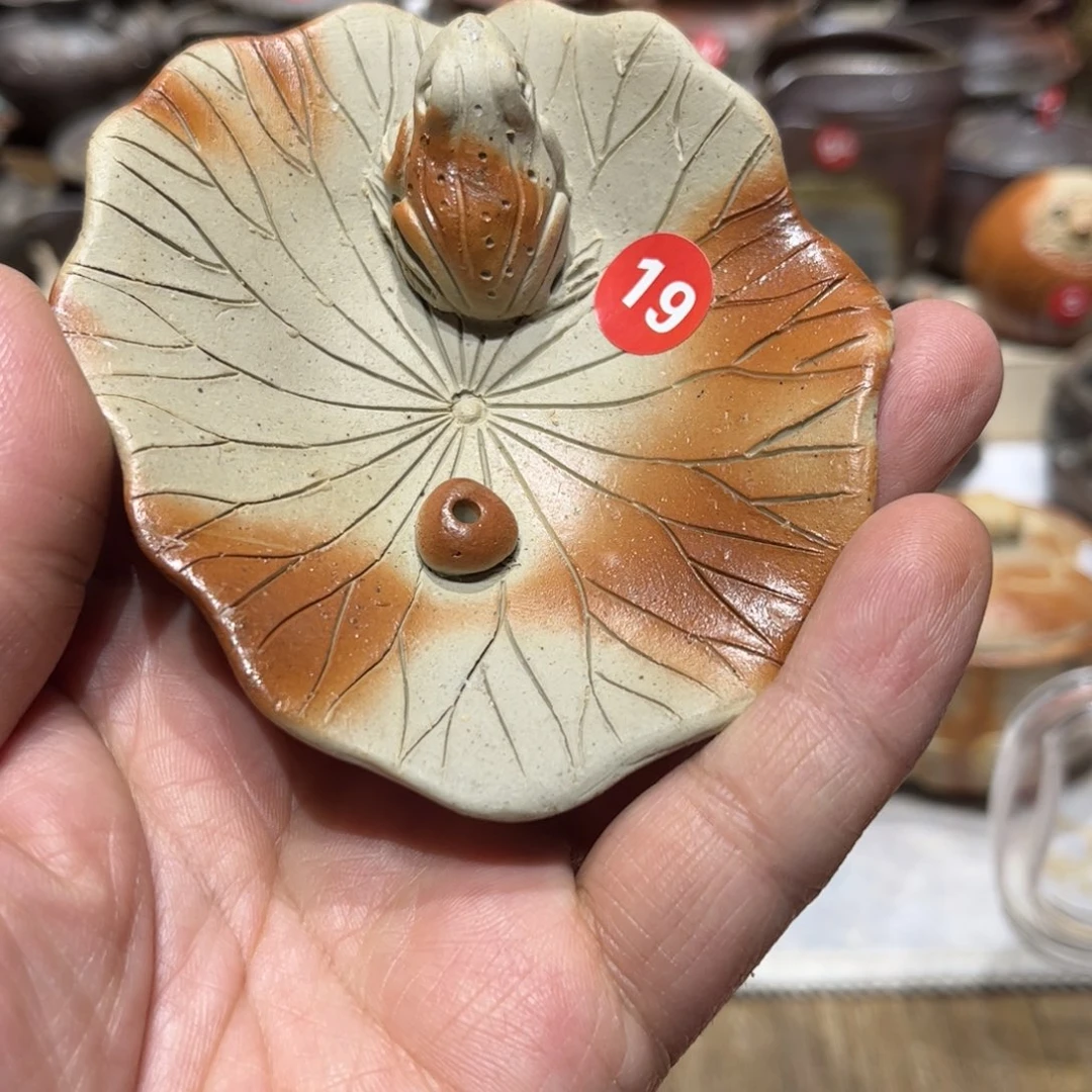 备前香插呱呱来财茶杯