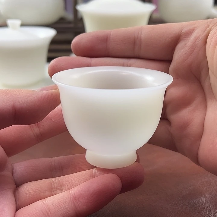 1杯: 隐唐窑/璞玉素烧自生釉65ml反口客杯