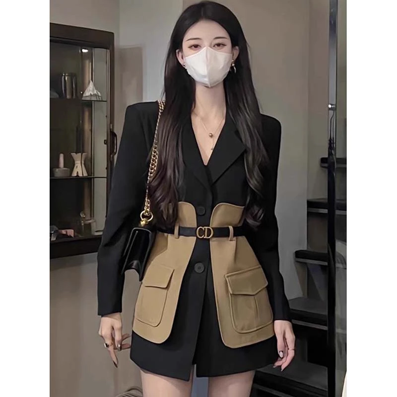 【有里布】【送腰带】外套女春秋小个子高级感休闲今年流行西服QJ0057