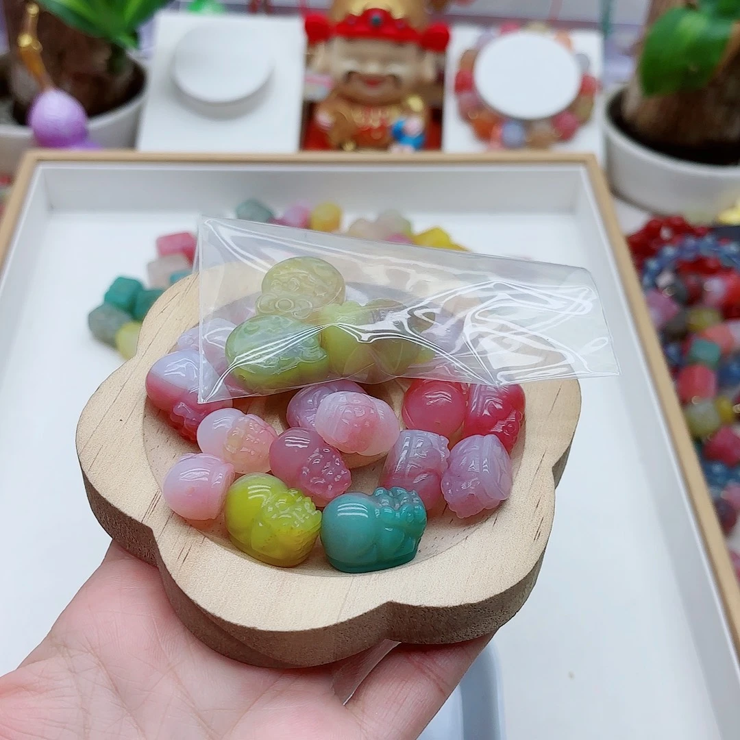 开***冰玛瑙/玉髓未镶嵌手链盐源13