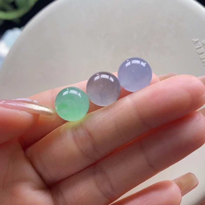 【闪购商品】翡翠颈饰未镶嵌翡翠马卡龙色系圆珠