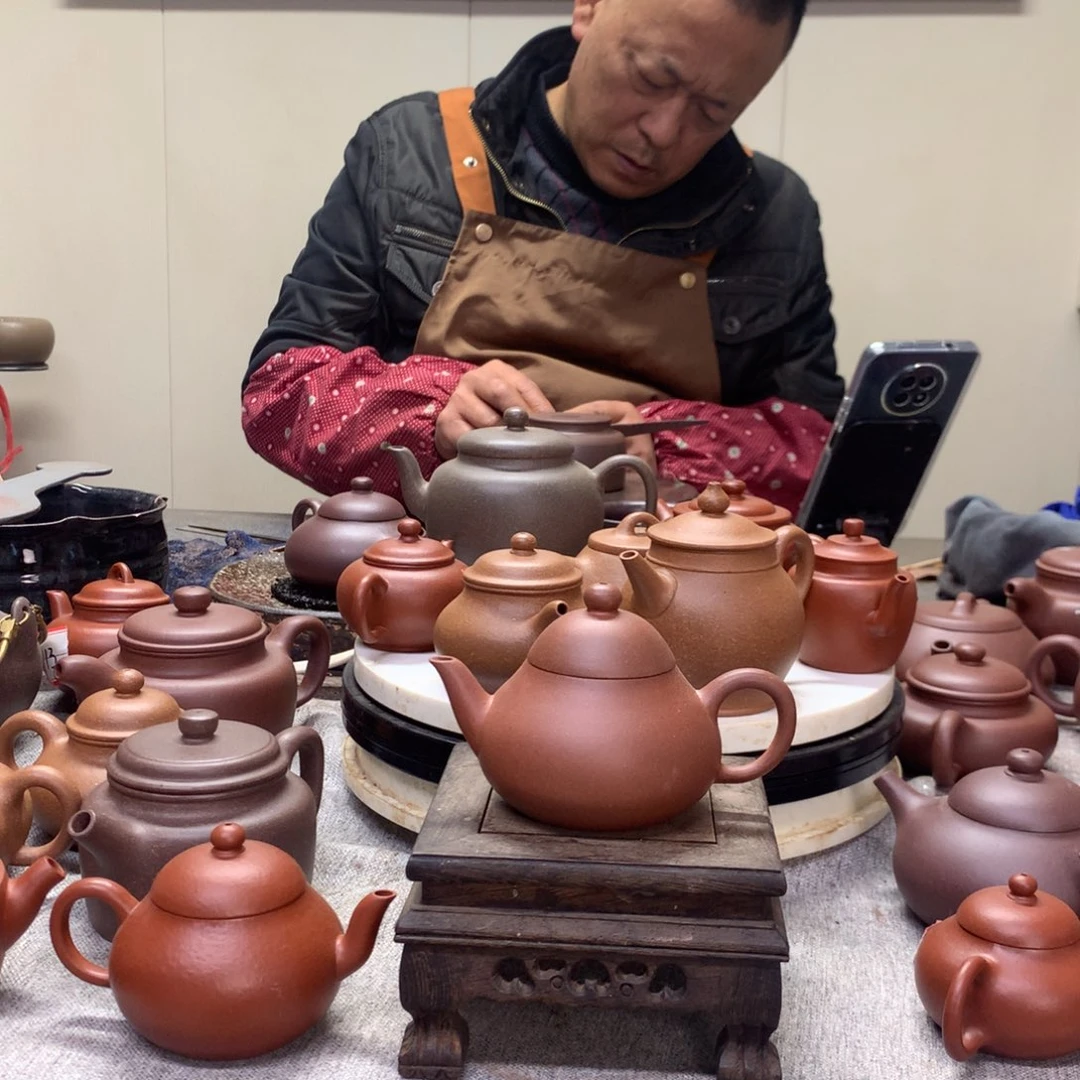 茶壶紫泥梨形130 C半手工制作