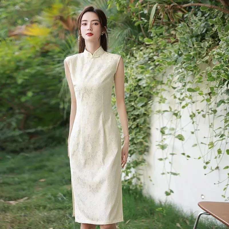 徽因旗袍2025年新款少女改良版两件套连衣裙年轻款复古夏季小个子