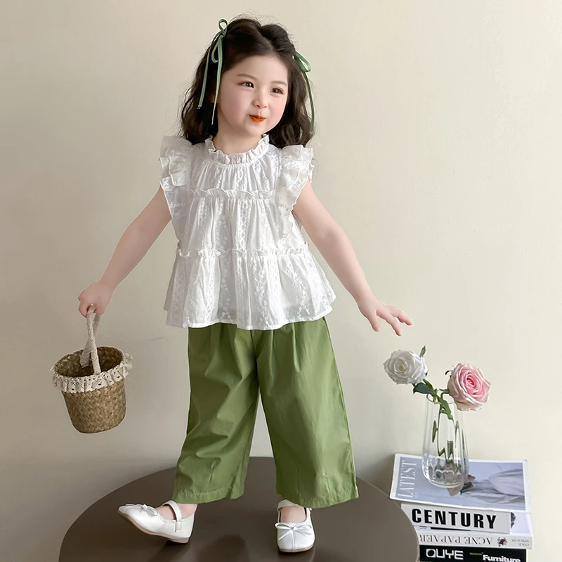 女童夏装套装2025新款儿童夏装韩版洋气网红女宝宝夏季休闲两件套