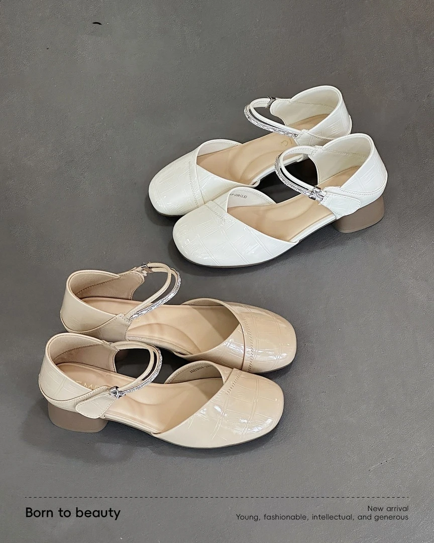 路易保罗实体鞋店法式仙女风凉鞋温柔软底夏季时装凉鞋粗跟