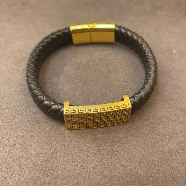 铜合金皮质手链 MT51-长城纹皮质手链2629