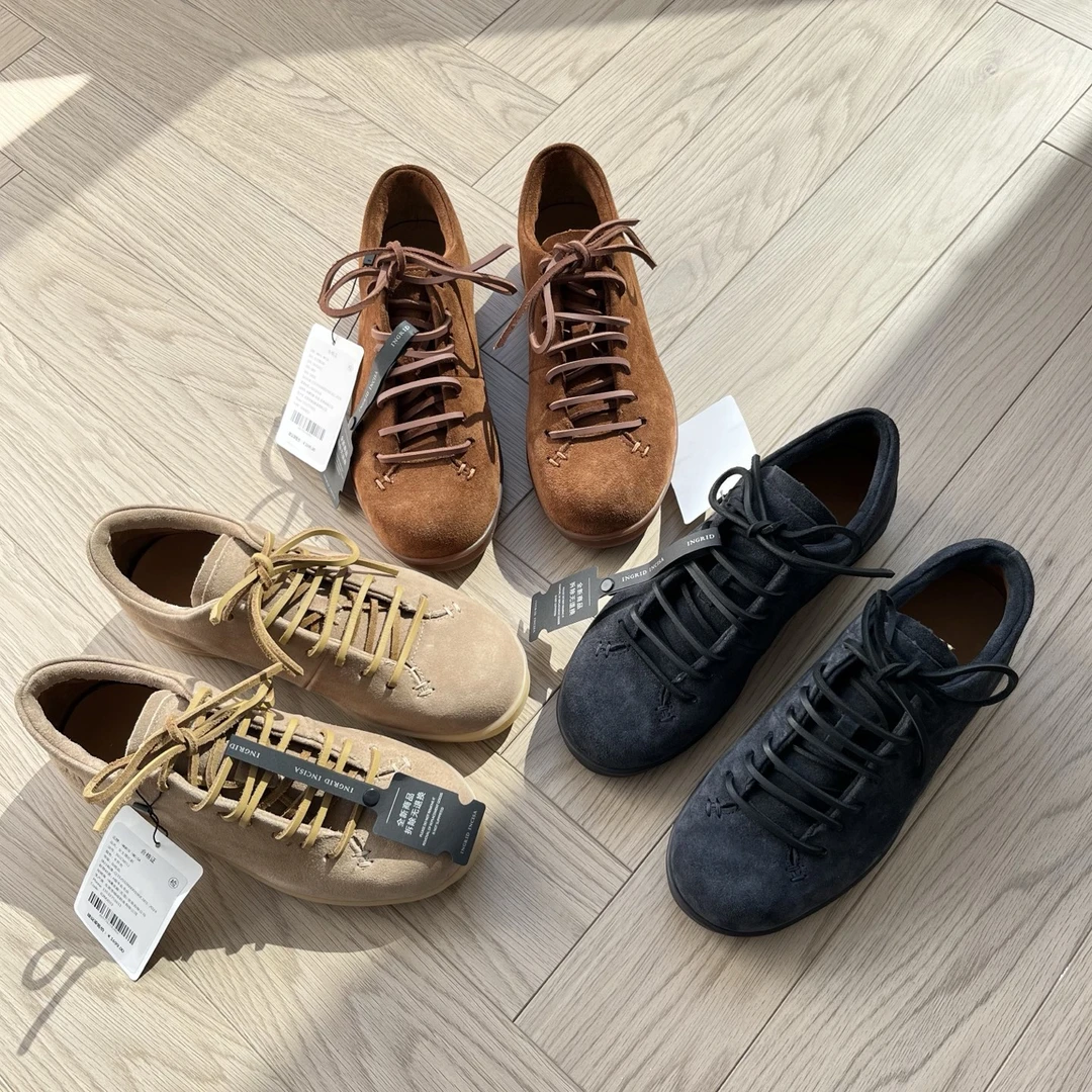 素面单鞋复古软底男鞋轻奢气质明星同款真皮面包鞋