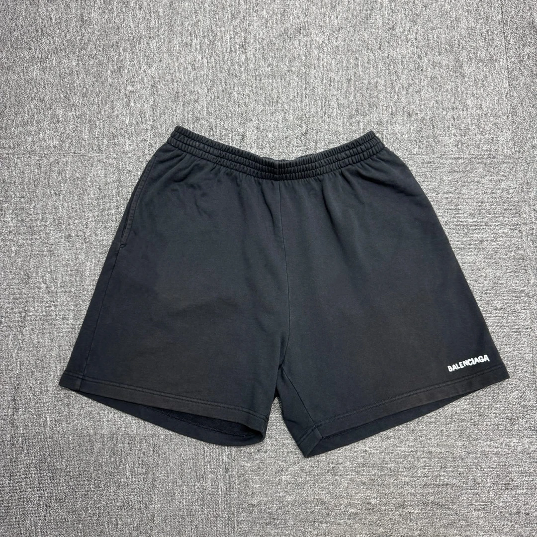 95新 Balenciaga/巴黎世家 字母logo印花短裤/M码/10497