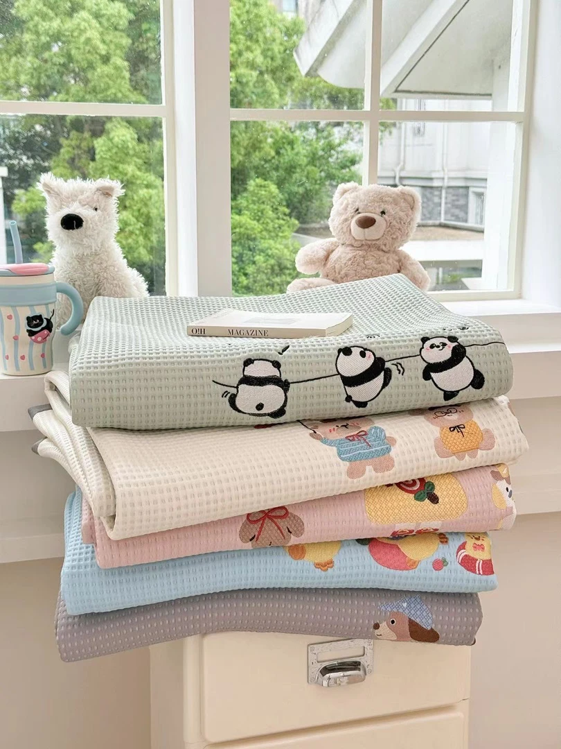 2025新款卡通刺绣 升级冰豆豆凉席 A类母婴刺绣空调席