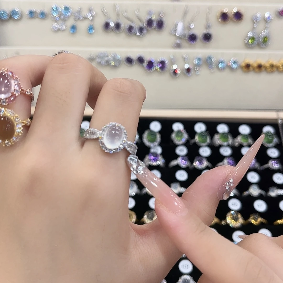 -***意岫玉银S925镶嵌戒指