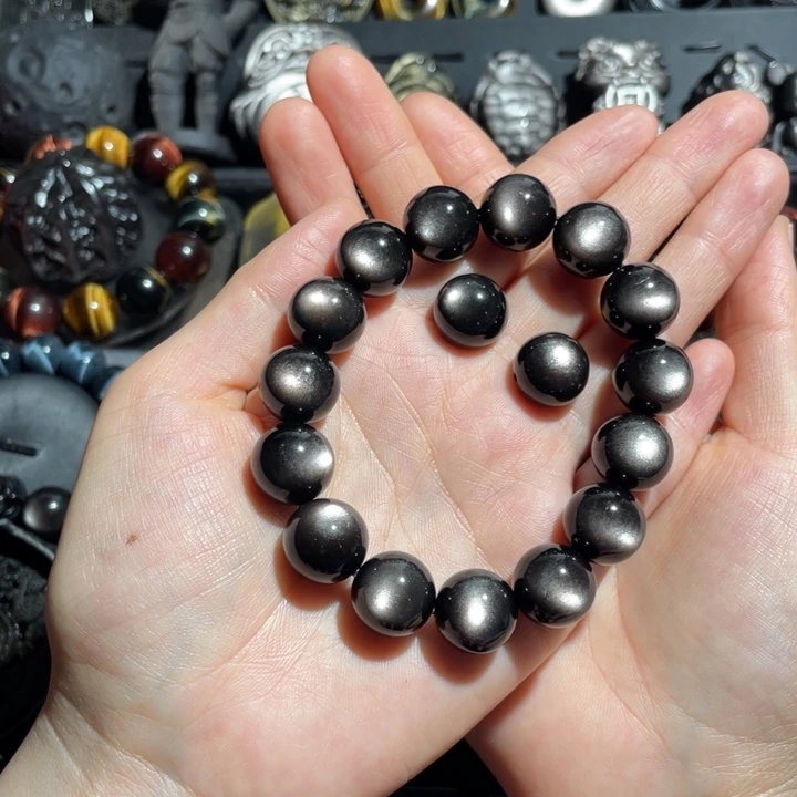 ️***️黑曜岩未镶嵌手串