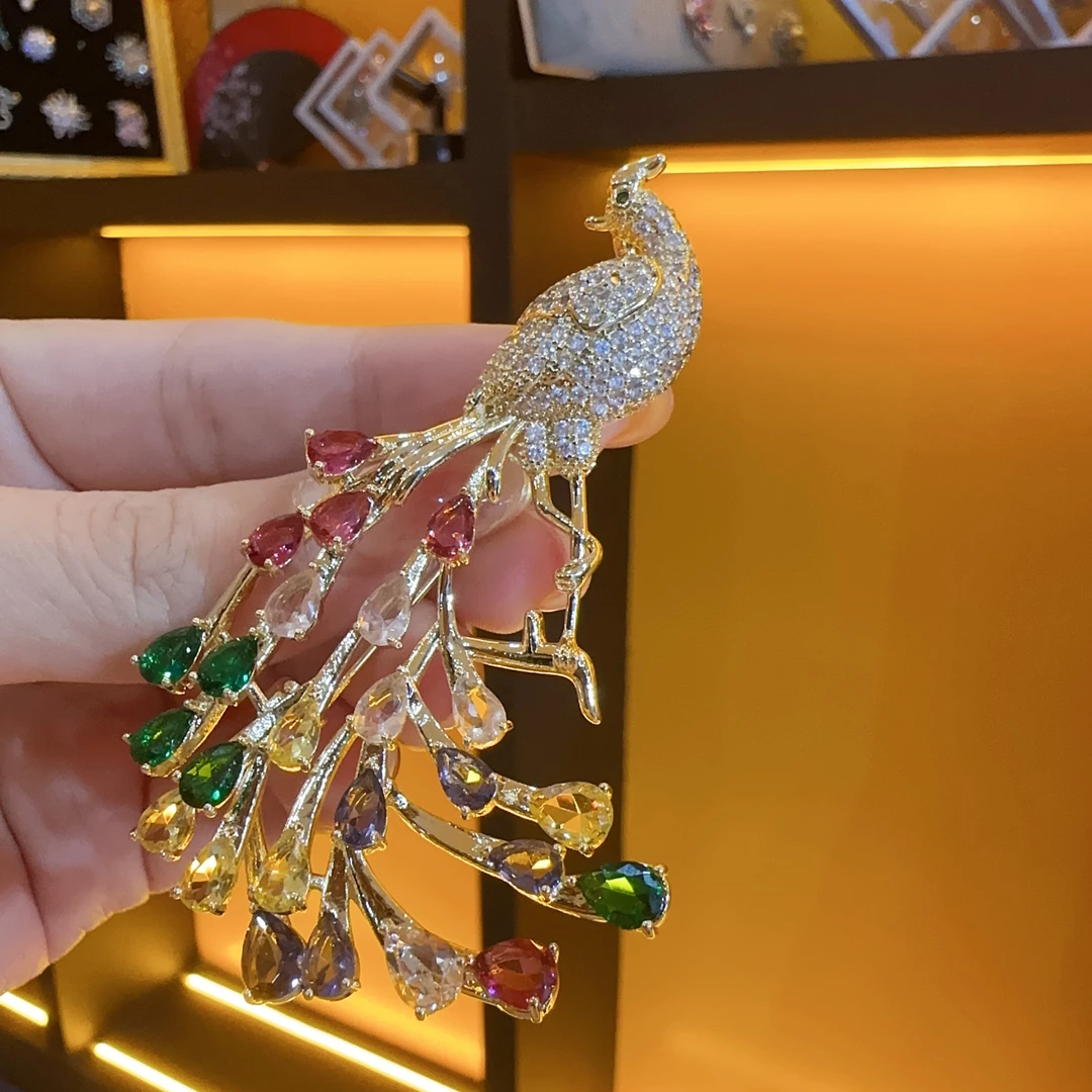 1949七彩凤凰胸针