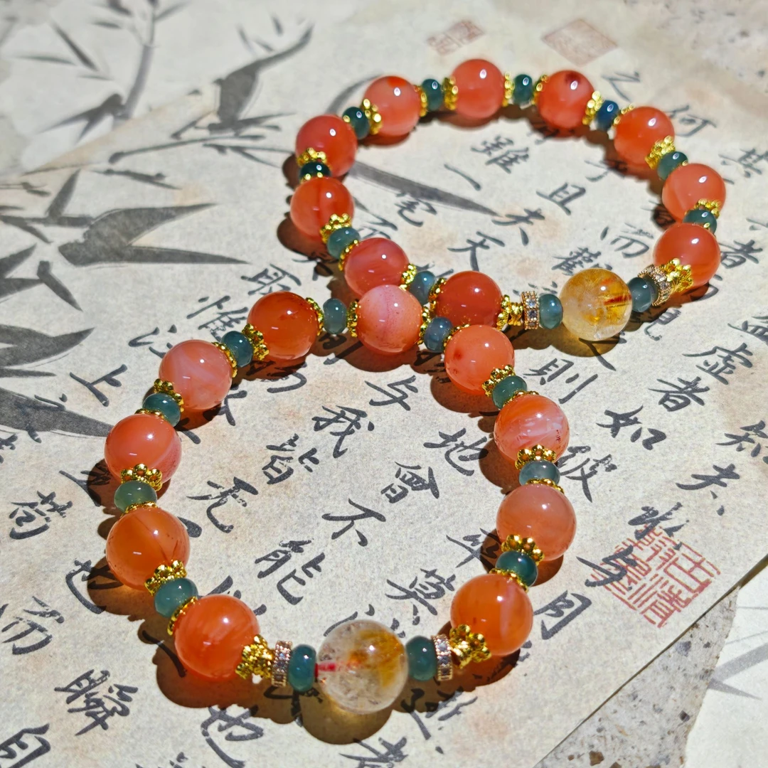 暖冬好物 翡翠+南红卡11手串 多样性发货 拍一发一 M261