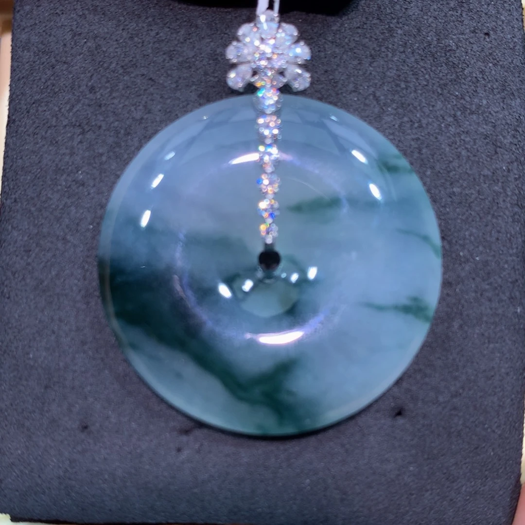 翡翠18K金镶嵌手链翡翠