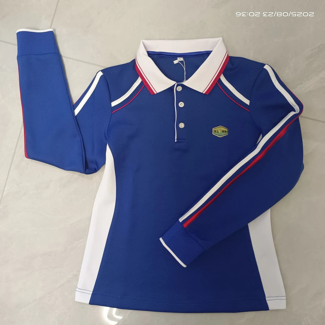 佳木斯健身操修身时尚粉色蓝色长袖上衣