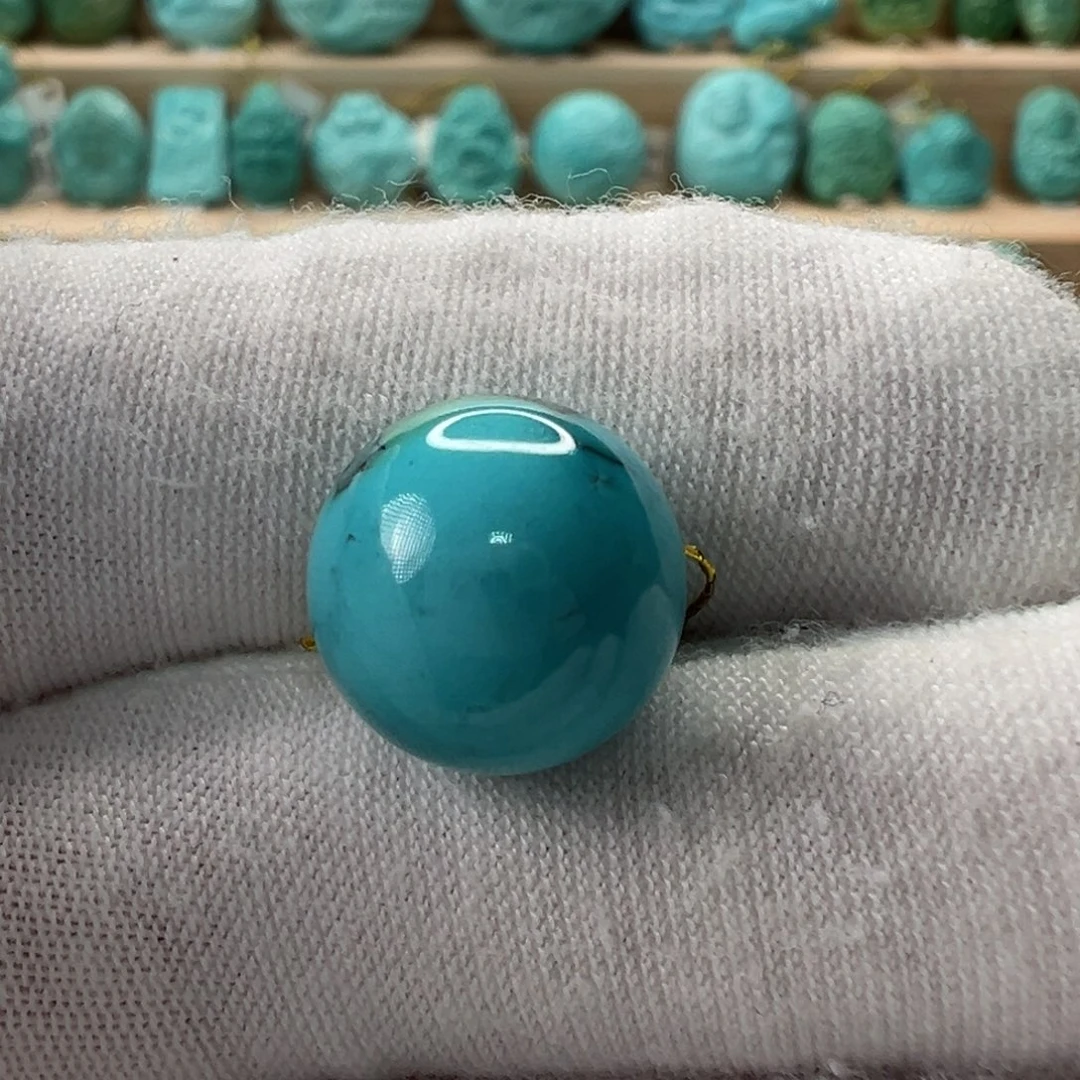 未镶嵌绿松石圆珠12.7mm